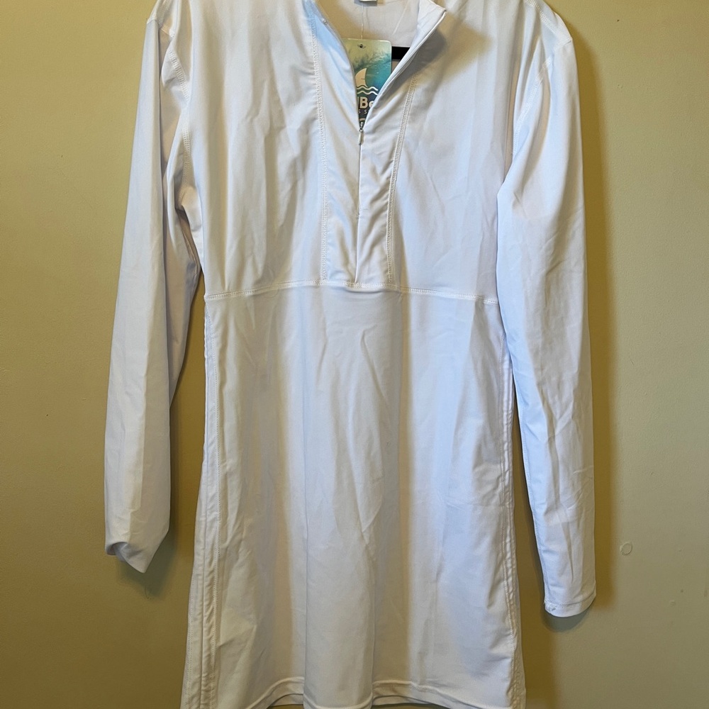 Sailbee Women's White Long Sleeve coverup